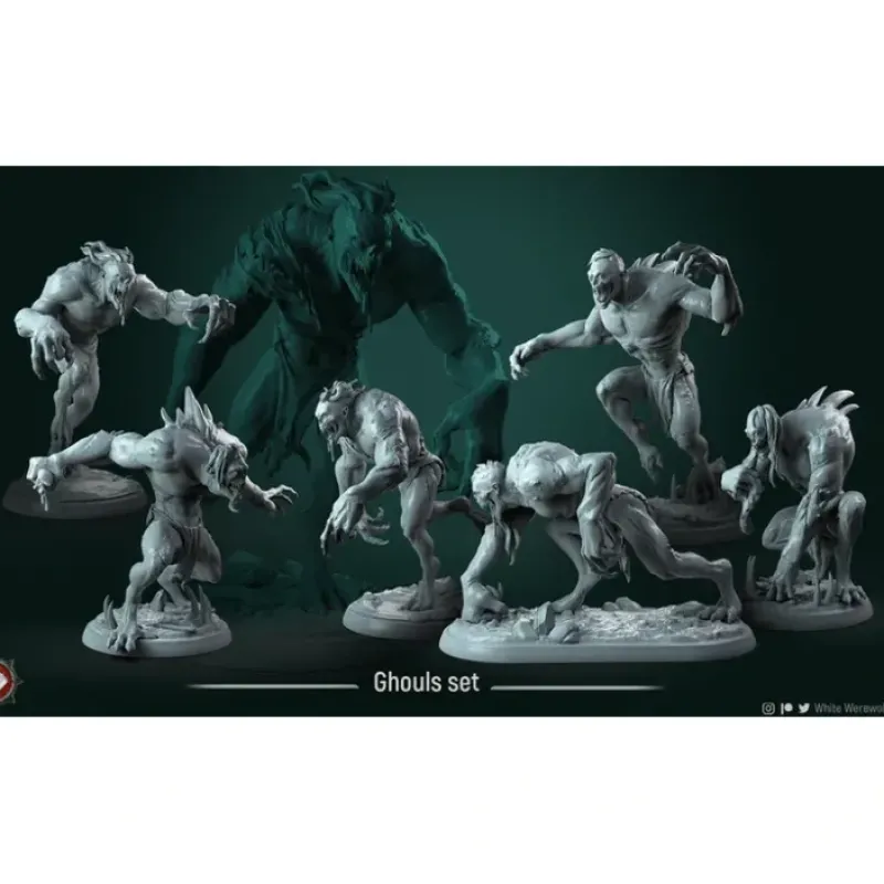Miniature<Ghoul Set - Miniature Marvels: Airplane Models & Painted Dice