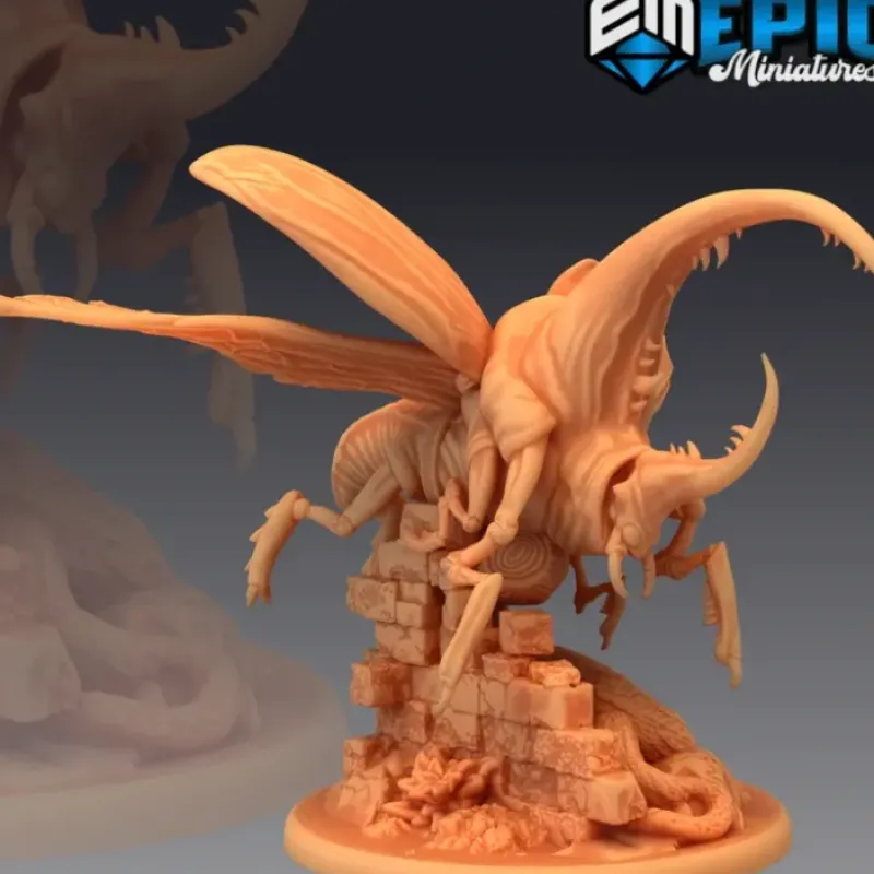 Miniature<Giant Beetle Mount - Miniature Marvels: Airplane Models & Painted Dice