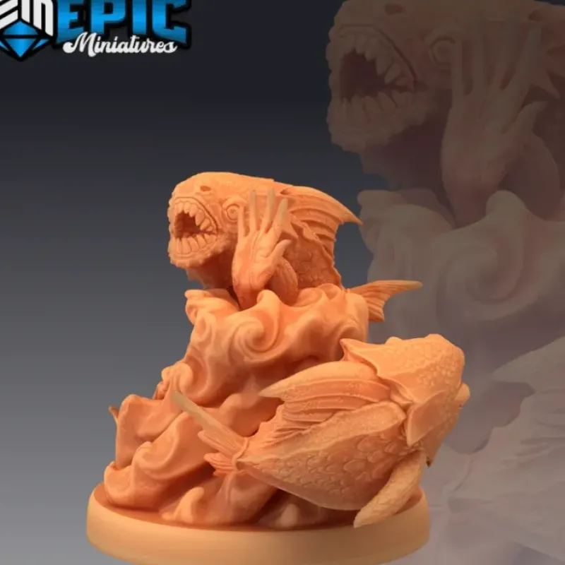 Miniature<Giant Piranha - Miniature Marvels: Airplane Models & Painted Dice