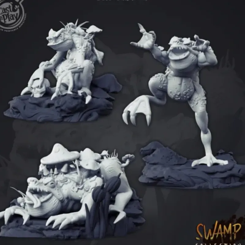 Miniature<Giant Toads - Miniature Marvels: Airplane Models & Painted Dice