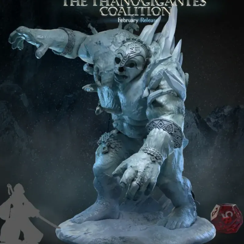 Miniature<Glacier King - Miniature Marvels: Airplane Models & Painted Dice