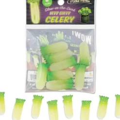 Egpull<Glow-in-the-Dark Itty Bitty Celery Stalks (Bag of 8) Figurines - Archie McPhee - Miniature Marvels: Airplane Models & Painted Dice