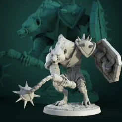 Miniature<Gnoll Marauder - Miniature Marvels: Airplane Models & Painted Dice