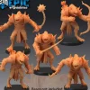 Miniature<Gnoll Set - Miniature Marvels: Airplane Models & Painted Dice