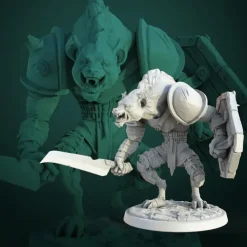 Miniature<Gnoll Shield Master - Miniature Marvels: Airplane Models & Painted Dice