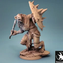 Miniature<Gnoll With Spear - Miniature Marvels: Airplane Models & Painted Dice