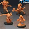 Miniature<Goblin Party - Miniature Marvels: Airplane Models & Painted Dice