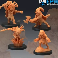 Miniature<Goblin Party - Miniature Marvels: Airplane Models & Painted Dice