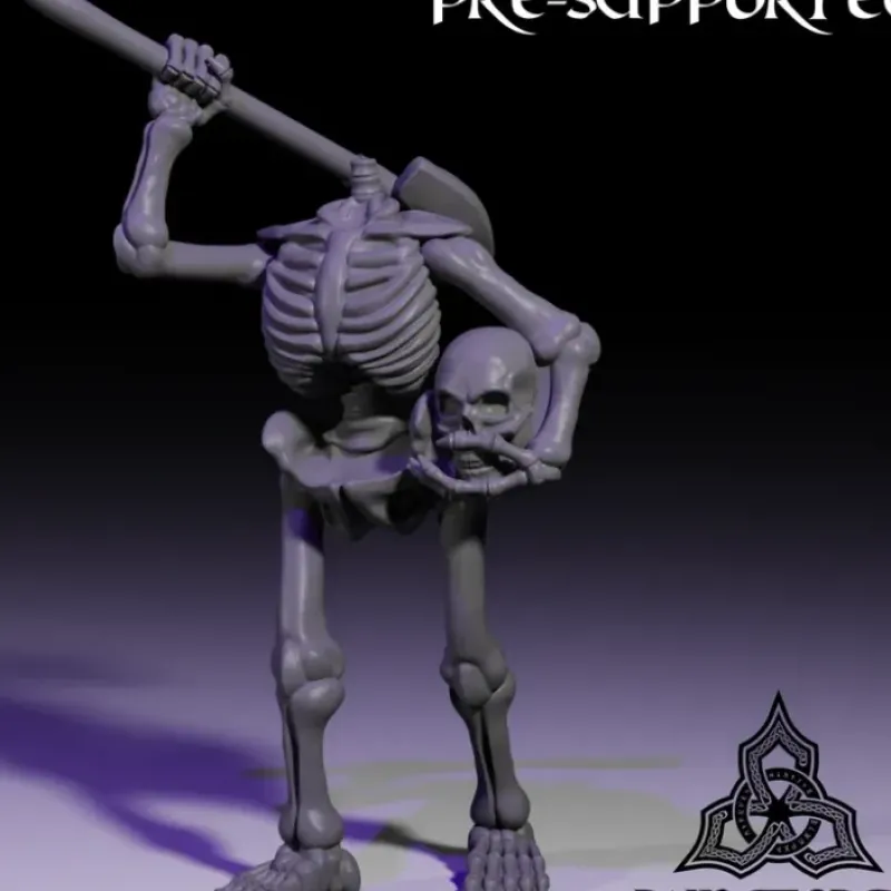 Miniature<Graveyard Skeleton Bundle - Miniature Marvels: Airplane Models & Painted Dice