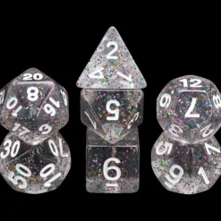 Shop All*Gray Ooze Dice w/ White Numbers - Miniature Marvels: Airplane Models & Painted Dice