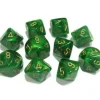 Dice<Green / Gold: Vortex d10 Dice Set (10's) CHX 27235 - Miniature Marvels: Airplane Models & Painted Dice