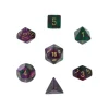 Dice<Green-Purple / Gold: Gemini Polyhedral Dice Set (7's) CHX 26434 - Miniature Marvels: Airplane Models & Painted Dice