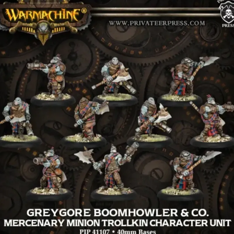 Miniature<Greygore Boomhowler & Co.: Mercenaries - Unit PIP 41107 - Miniature Marvels: Airplane Models & Painted Dice