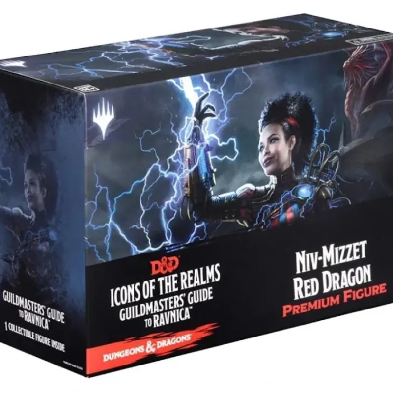 Miniature<Guildmasters' Guide to Ravnica Niv-Mizzet Red Dragon (Set 10): Premium Figures - D&D Icons of the Realms WZK 73599 - Miniature Marvels: Airplane Models & Painted Dice