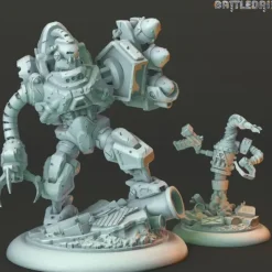 Miniature<Gunner and Flamtro - Miniature Marvels: Airplane Models & Painted Dice