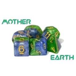 Dice<Halfsies Dice: "Mother Earth" GKG H523 - Miniature Marvels: Airplane Models & Painted Dice