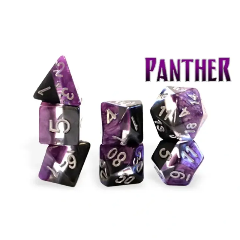 Dice<Halfsies Dice: "Panther" GKG H58 - Miniature Marvels: Airplane Models & Painted Dice