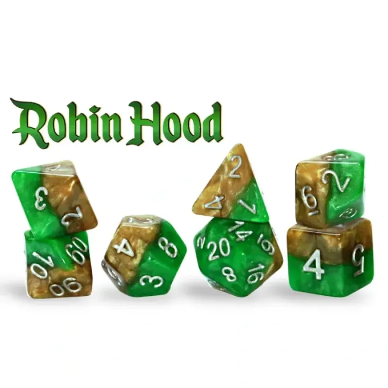 Dice<Halfsies Dice: "Robin Hood" GKG H20 - Miniature Marvels: Airplane Models & Painted Dice