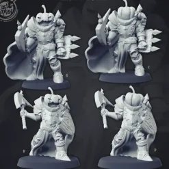 Miniature<Halloween Warriors - Miniature Marvels: Airplane Models & Painted Dice