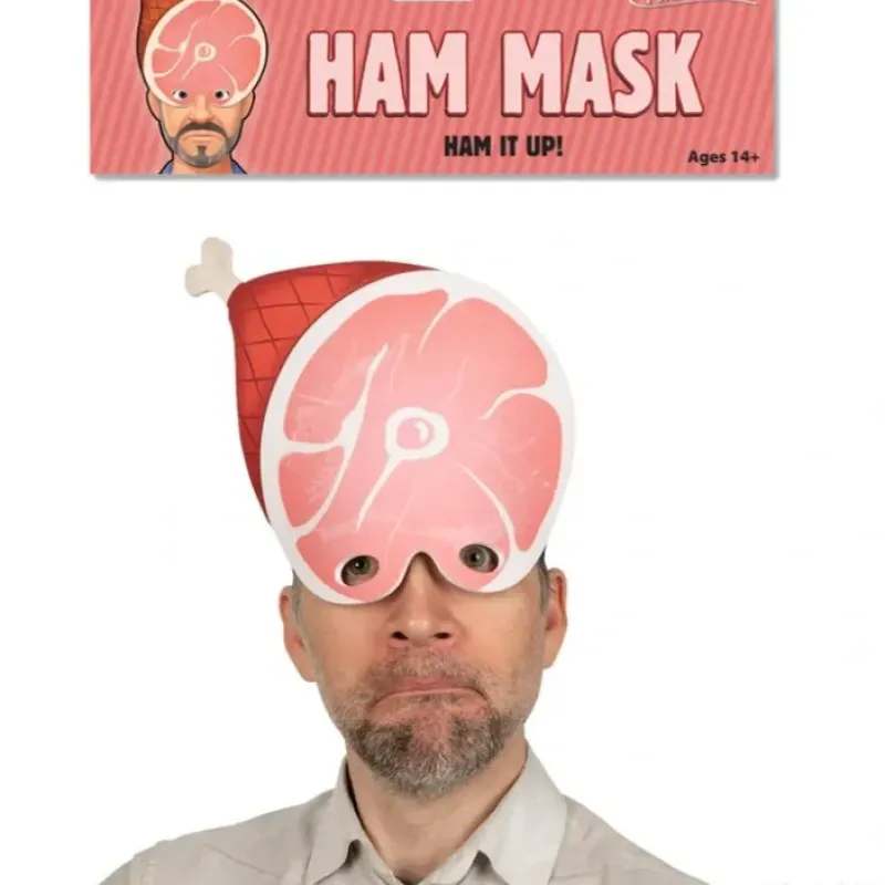 Egpull<HAM MASK - Hysterical Halloween Costume Party Joke GaG - Archie McPhee - Miniature Marvels: Airplane Models & Painted Dice