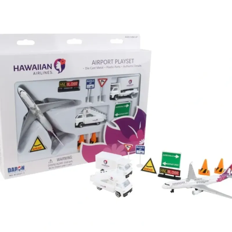 Airplane Model*Hawaiian Airlines Airport Playset - Miniature Marvels: Airplane Models & Painted Dice