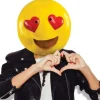 Egpull<Heart Eyes Emoji Smiley Smile Face Mask Latex Halloween Costume Party BigMouth - Miniature Marvels: Airplane Models & Painted Dice