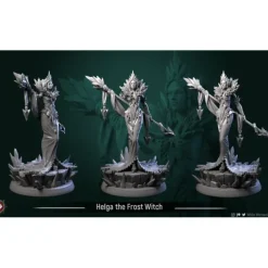 Miniature<Helga the Frost Witch, 32mm - Miniature Marvels: Airplane Models & Painted Dice