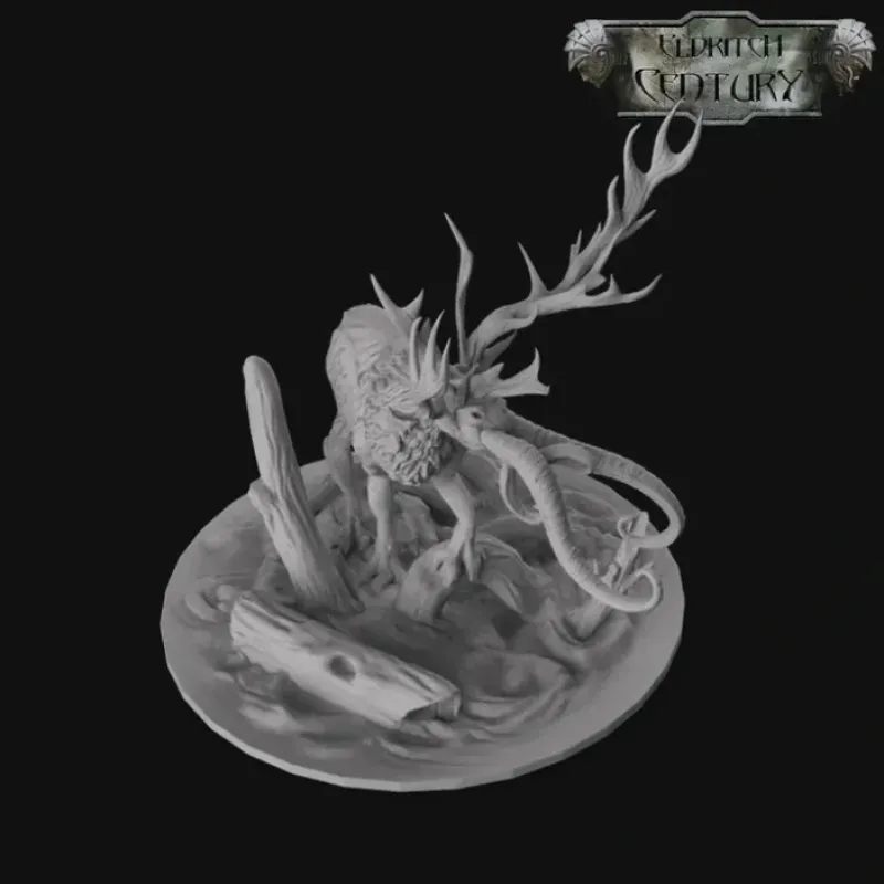 Miniature<Hell Stag - Miniature Marvels: Airplane Models & Painted Dice