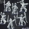 Miniature<Hero Wizard - Miniature Marvels: Airplane Models & Painted Dice