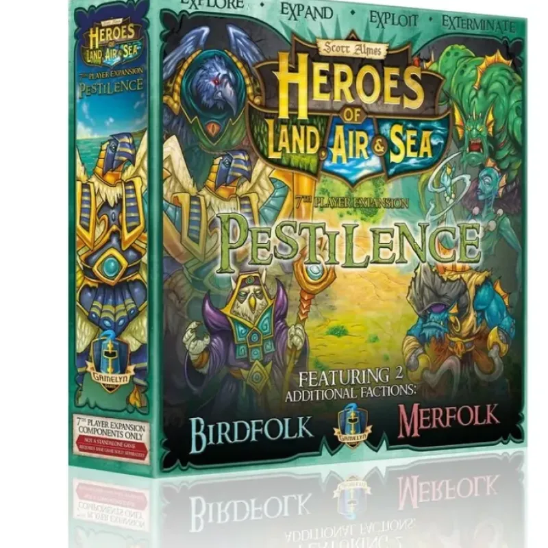 Board Game<Heroes of Land, Air & Sea: Pestilence Expansion GLG HLASP01 - Miniature Marvels: Airplane Models & Painted Dice