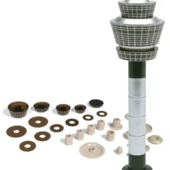 Airplane Model*Herpa 519670 1:500 Scenix Airport Control Tower Set - Miniature Marvels: Airplane Models & Painted Dice