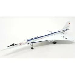 Airplane Model*Herpa 562775 1:400 Tupolev Tu-144 CCCP-77101 - Miniature Marvels: Airplane Models & Painted Dice