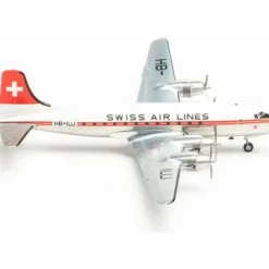 Airplane Model*Herpa HE571357 1:200 Swiss Air Lines Douglas DC-4 - Miniature Marvels: Airplane Models & Painted Dice