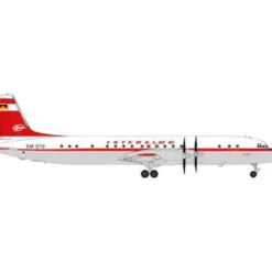 Airplane Model*Herpa Wings 572873 1:200 Interflug Ilyushin IL-18 - Miniature Marvels: Airplane Models & Painted Dice