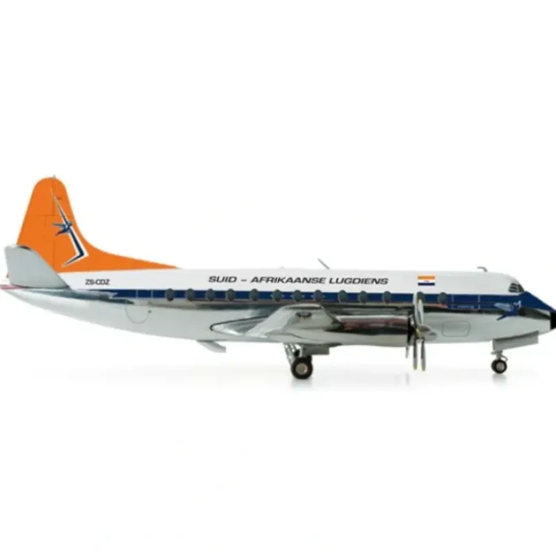 Airplane Model*Herpa Wings 553957 1:200 South African Airways Vickers Viscount 800 ZS-CDZ - Miniature Marvels: Airplane Models & Painted Dice