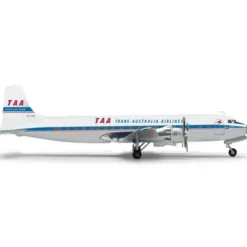 Airplane Model*Herpa Wings 556354 1:200 Trans Australia DC-6 - Miniature Marvels: Airplane Models & Painted Dice