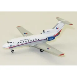 Airplane Model*Herpa Wings 559898 Yak-40 Codling Czech Air Force 241st Transport Sqn, #1257, Kbely Airport, Czech Republic - Miniature Marvels: Airplane Models & Painted Dice