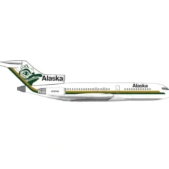 Airplane Model*Herpa Wings HE537292 1:500 Alaska Airlines Boeing 727-100 "Totem Pole" - Miniature Marvels: Airplane Models & Painted Dice