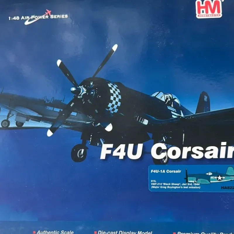 Airplane Model*Hobby Master F4U Corsair Black Sheep 1:72 HA8222 - Miniature Marvels: Airplane Models & Painted Dice