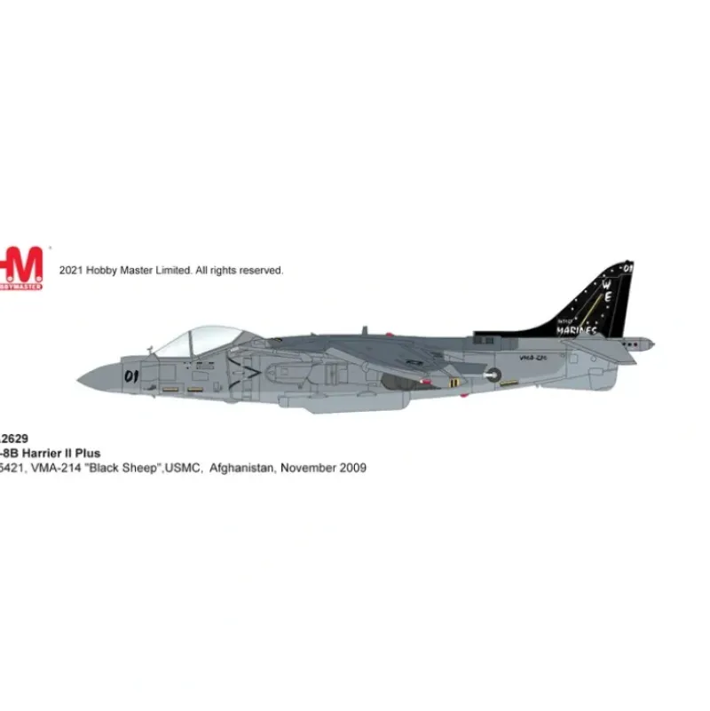 Airplane Model*Hobby Master HA2629 1:72 Av-8B Harrier II Plus "Black Sheep" - Miniature Marvels: Airplane Models & Painted Dice