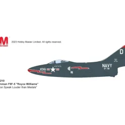 Airplane Model*Hobby Master HA7210 1:48 US Navy F9F-5 Panther VF-781 Pacemakers, White 106, Royce Williams, USS Oriskany - Miniature Marvels: Airplane Models & Painted Dice