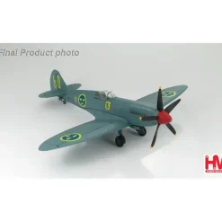 Airplane Model*Hobby Master HA7602 Swedish Air Force S-31 (Supermarine Spitfire PR XIX) yellow 60 , F.11 Flight Reconnaissance Wing at Nykoping Sweden - Miniature Marvels: Airplane Models & Painted Dice