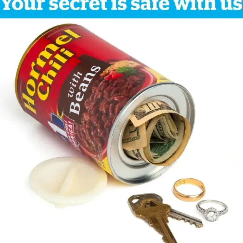 Egpull<Hormel Chili with Beans Secret Safe - Decoy Security Bank - Cash Coin Jewelry - Miniature Marvels: Airplane Models & Painted Dice