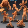 Miniature<Horror Clowns - Miniature Marvels: Airplane Models & Painted Dice