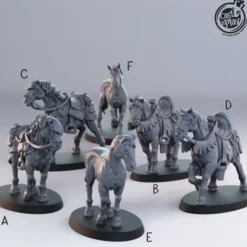 Miniature<Horses - Miniature Marvels: Airplane Models & Painted Dice