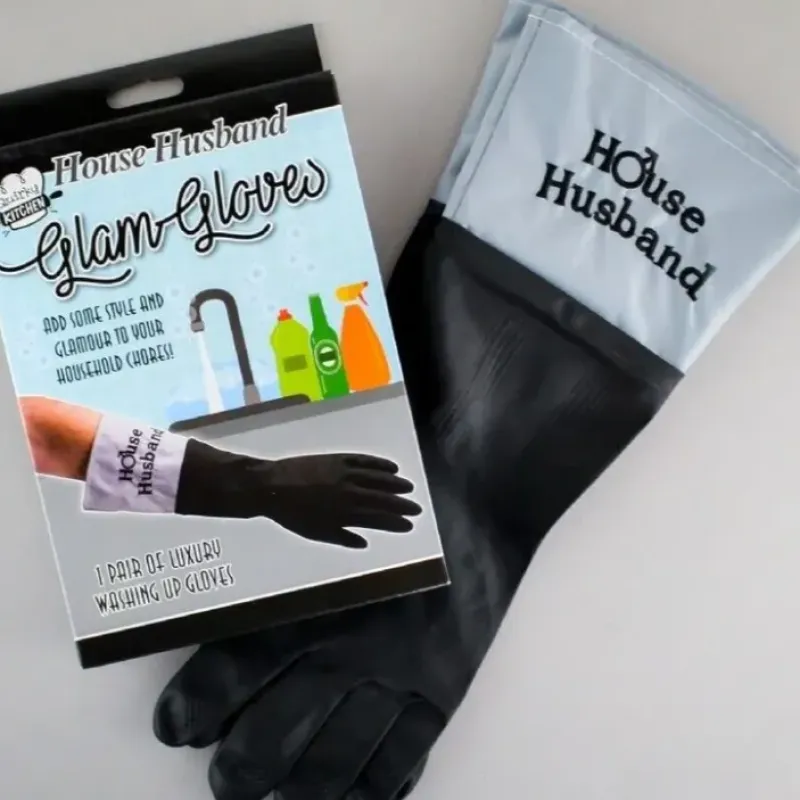 Egpull<HOUSE HUSBAND MANLY Luxury Glam Latex Gloves Household Washing Cleaning Kitchen - Miniature Marvels: Airplane Models & Painted Dice