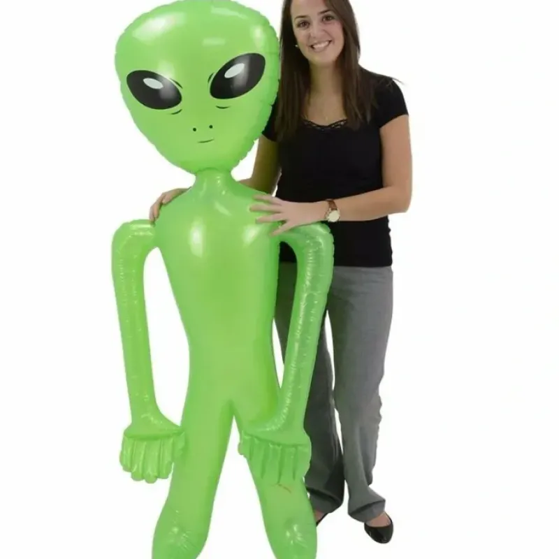 Egpull<Huge 72" inch Green Alien Inflatable - 6 Foot Blow Up Prop Birthday Party Gift - Miniature Marvels: Airplane Models & Painted Dice