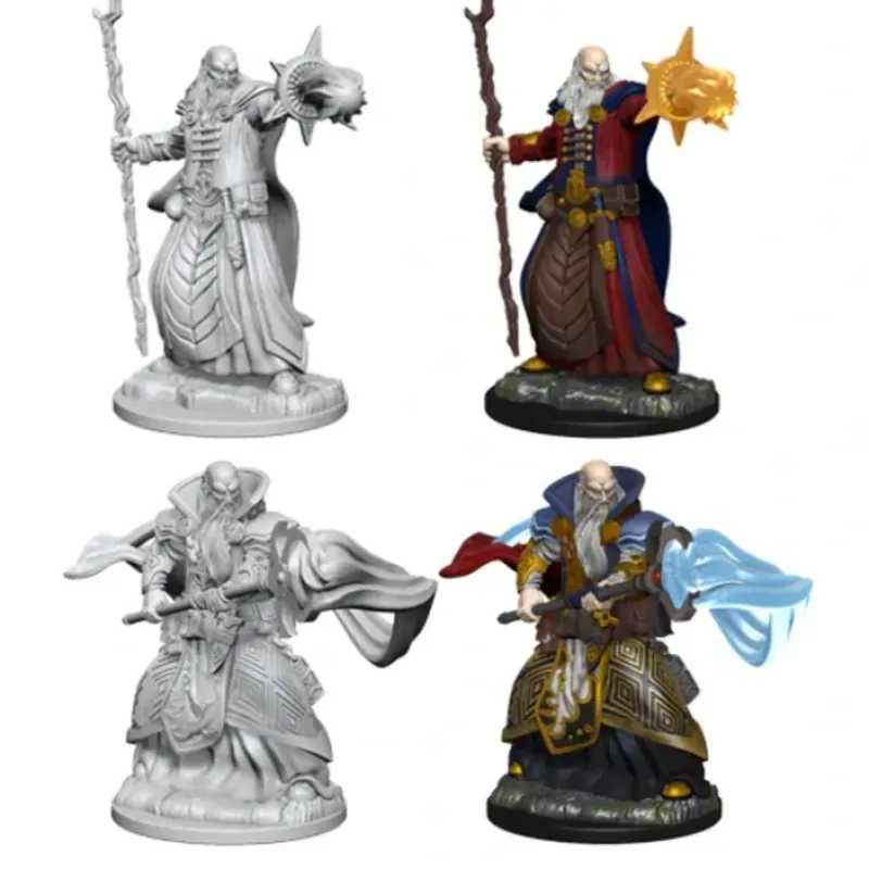 Miniature<Human Male Wizard: D&D Nolzur's Marvelous Miniatures WZK 72618 - Miniature Marvels: Airplane Models & Painted Dice