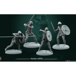 Miniature<Human Militia - Miniature Marvels: Airplane Models & Painted Dice