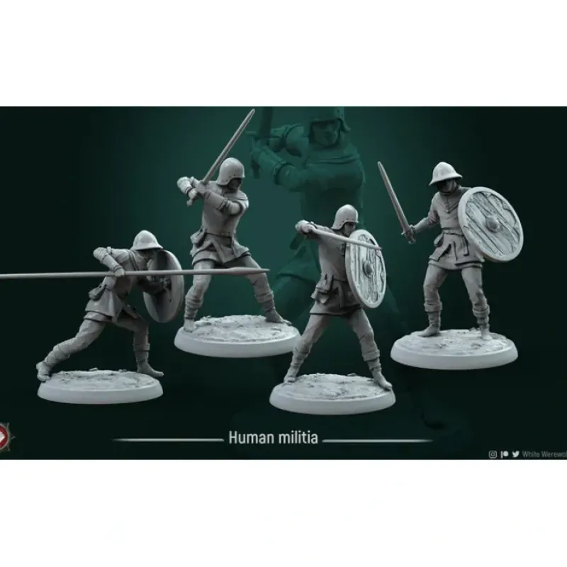 Miniature<Human Militia - Miniature Marvels: Airplane Models & Painted Dice
